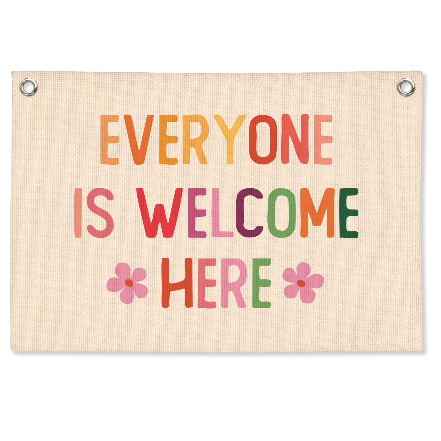 Motivational Linen Canvas Banner,Positive Affirmations Wall Hanging Flag,In A World Where You Can Be Anything Be Kind Wall Decor, Boho Classroom Therapy Office Decor, Kids Room Wall Art,20x30
