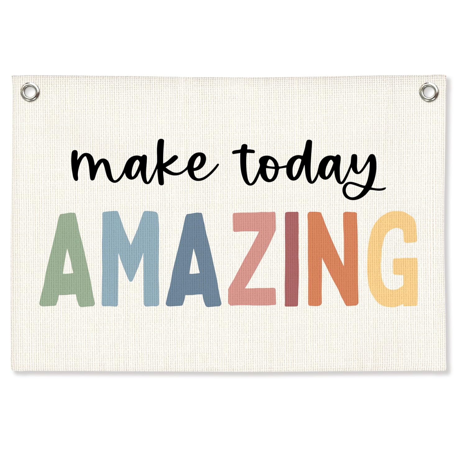 Motivational Linen Canvas Banner,Positive Affirmations Wall Hanging Flag,In A World Where You Can Be Anything Be Kind Wall Decor, Boho Classroom Therapy Office Decor, Kids Room Wall Art,20x30