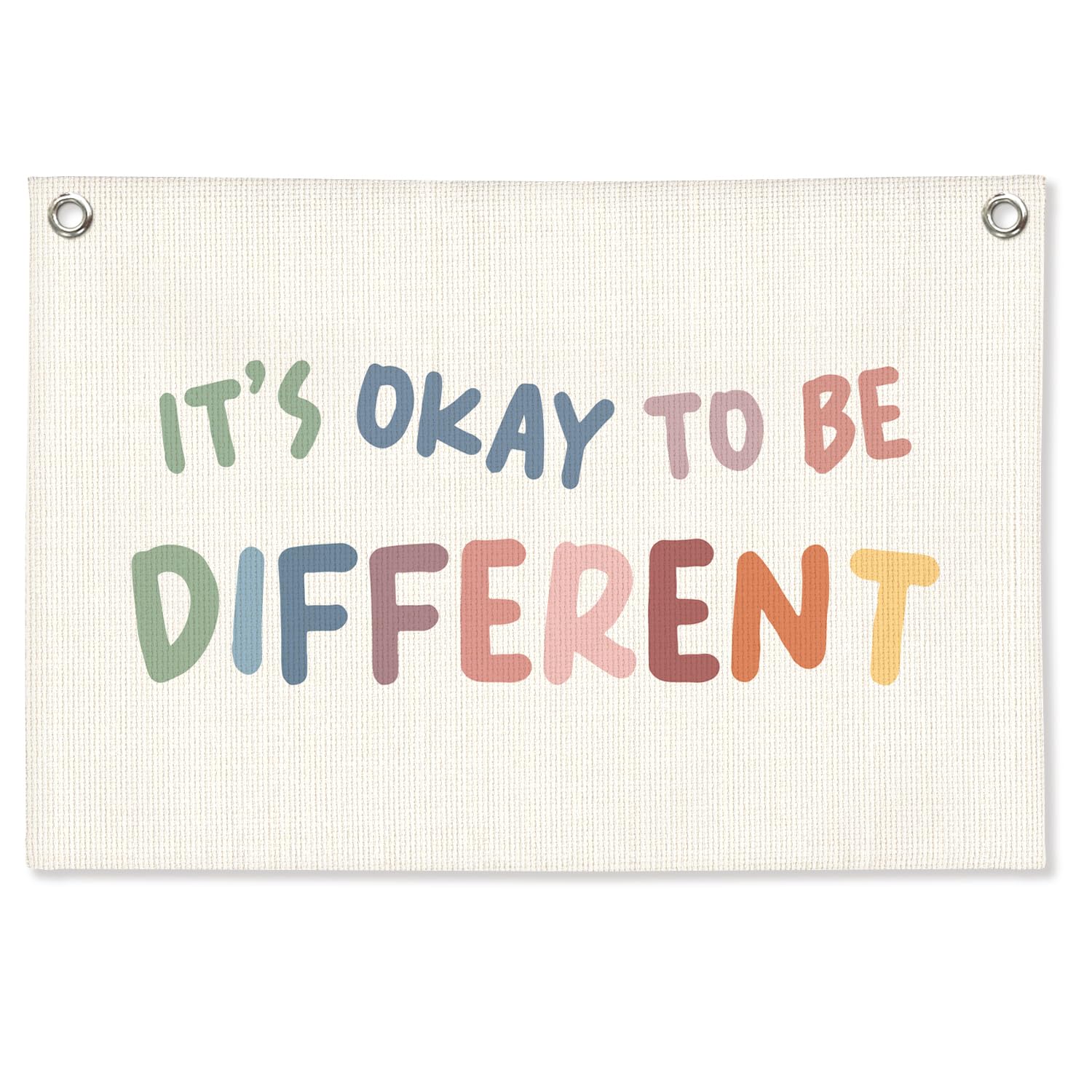 Motivational Linen Canvas Banner,Positive Affirmations Wall Hanging Flag,In A World Where You Can Be Anything Be Kind Wall Decor, Boho Classroom Therapy Office Decor, Kids Room Wall Art,20x30