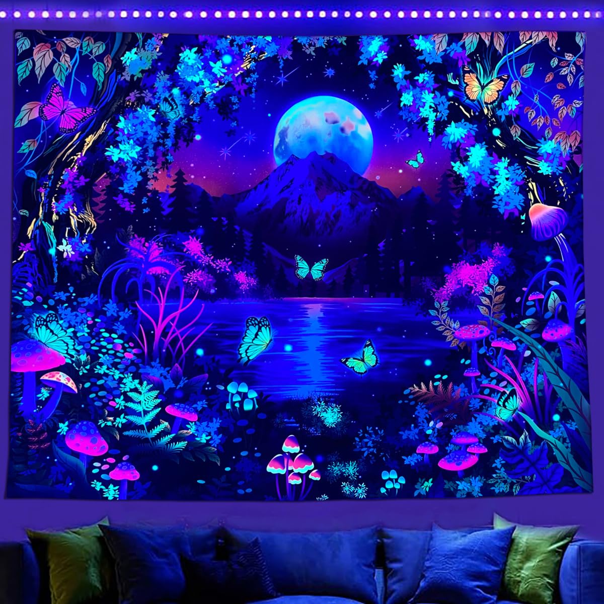 Vintage Flowers Tapestry 48”x36”, Long Vertical Wall Hanging Reference Illustrative Botanical Tapestries for Bedroom Aesthetic Floral Tapistry Botanical Plants Tapestry Wall Hanging Cute Bedroom Decor