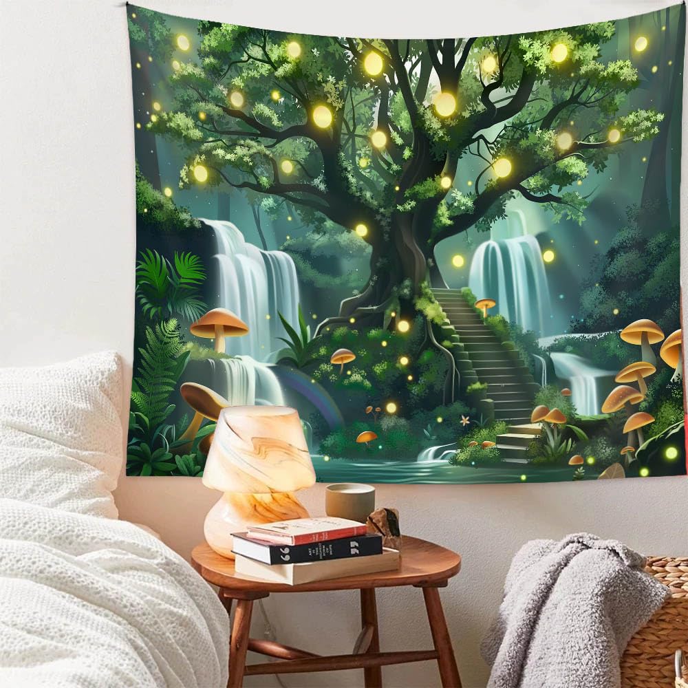 Vintage Flowers Tapestry 48”x36”, Long Vertical Wall Hanging Reference Illustrative Botanical Tapestries for Bedroom Aesthetic Floral Tapistry Botanical Plants Tapestry Wall Hanging Cute Bedroom Decor
