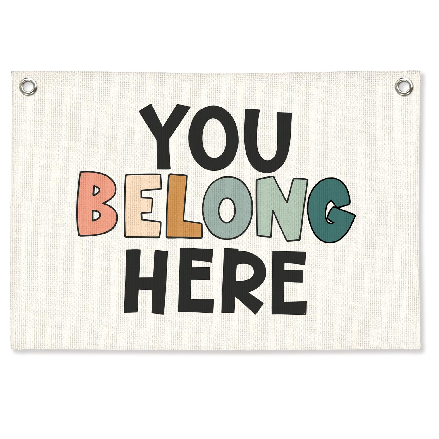 Motivational Linen Canvas Banner,Positive Affirmations Wall Hanging Flag,In A World Where You Can Be Anything Be Kind Wall Decor, Boho Classroom Therapy Office Decor, Kids Room Wall Art,20x30
