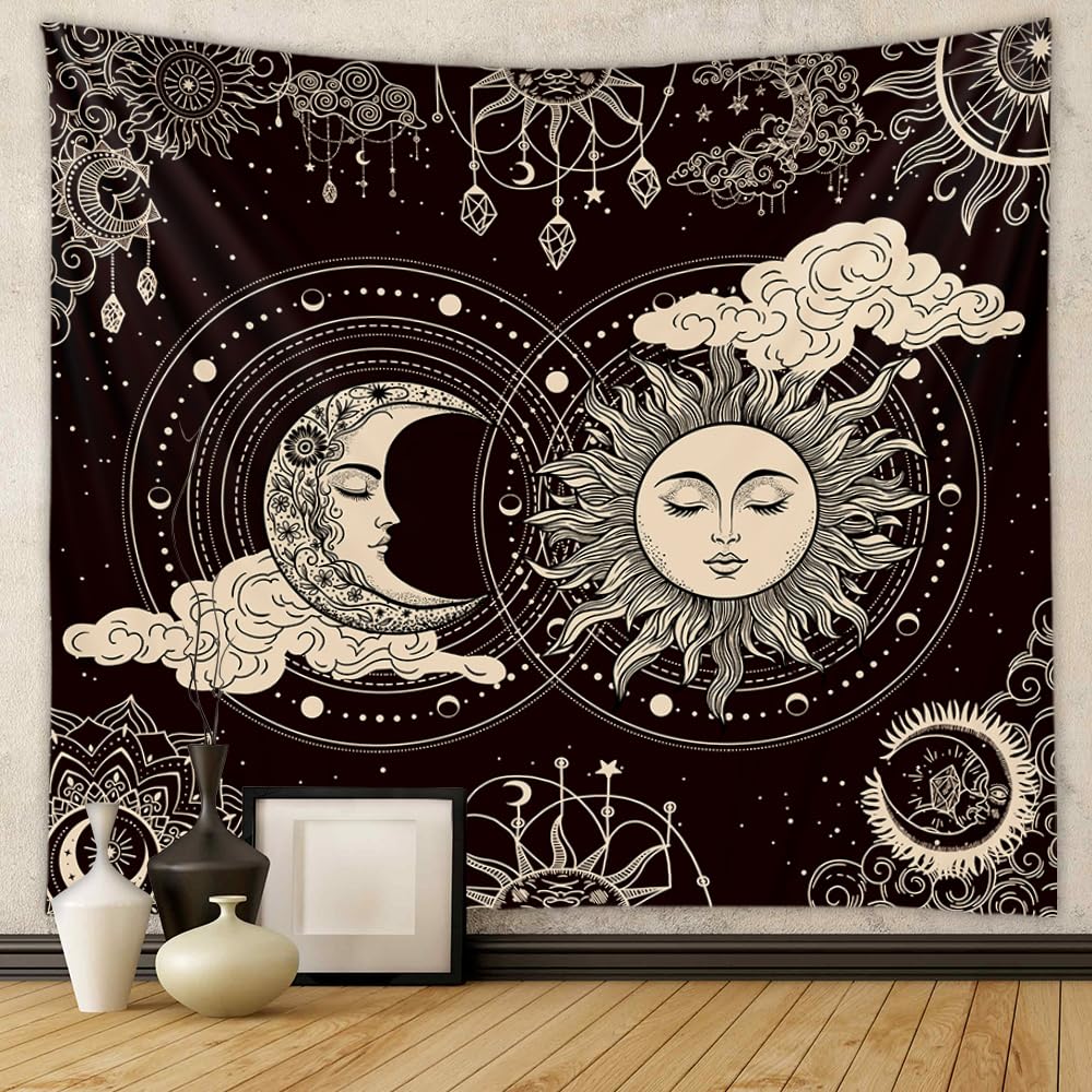 Vintage Flowers Tapestry 48”x36”, Long Vertical Wall Hanging Reference Illustrative Botanical Tapestries for Bedroom Aesthetic Floral Tapistry Botanical Plants Tapestry Wall Hanging Cute Bedroom Decor