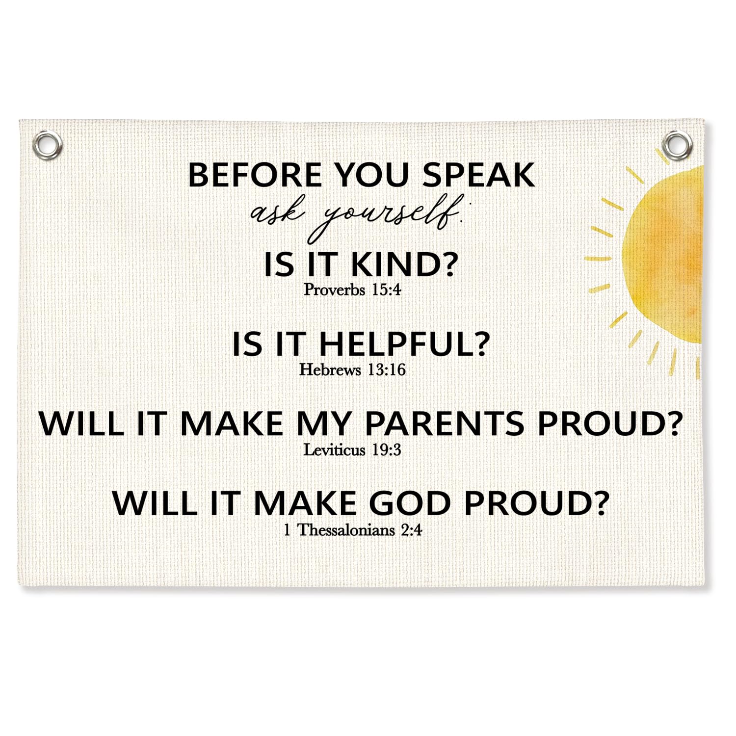 Motivational Linen Canvas Banner,Positive Affirmations Wall Hanging Flag,In A World Where You Can Be Anything Be Kind Wall Decor, Boho Classroom Therapy Office Decor, Kids Room Wall Art,20x30